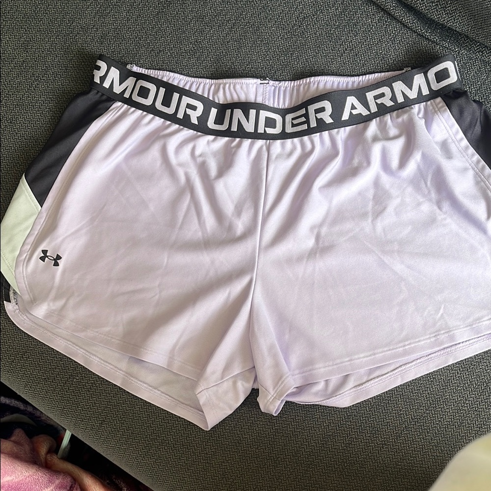 Under Armour Women's Lavender and Black Shorts